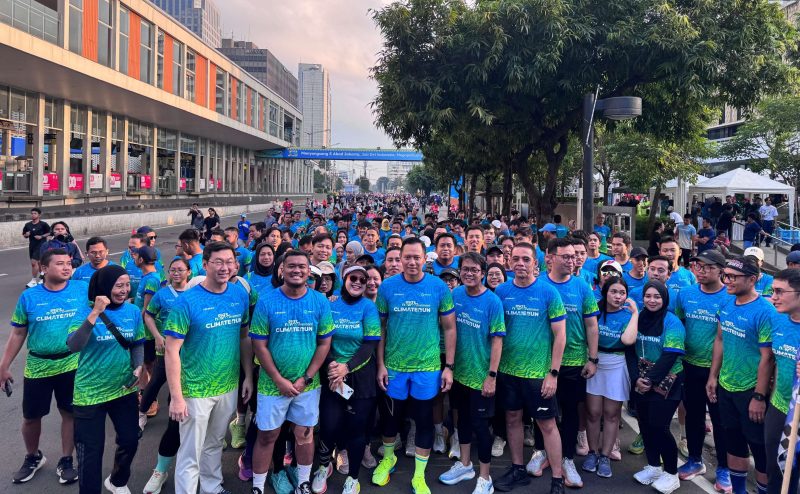 Menko Infrastuktur dan Pembangunan Kewilayahan, Agus Harimurti Yudhoyono dalam Climate Run 2025 di Sarinah, Jakarta, Minggu (28/9/2025) (Foto: RRI/ Rizki Supermana)