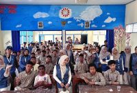 Mahasiswa KKN UIN Walisongo Semarang Posko 14 bersama seluruh peserta dalam kegiatan sosialisasi Gema Cerlang (Generasi Aman dan Cemerlang) di SMA Muhammadiyah 2 Boja, Kendal