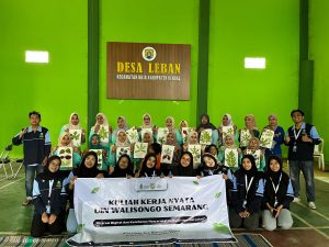 Mahasiswa KKN UIN Walisongo Posko 23 Bersama Ibu-Ibu PKK Desa Leban Gelar Pelatihan Ecoprint