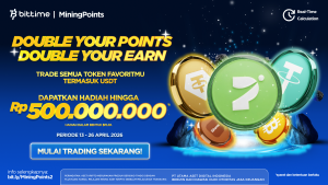 Nilai Tukar Rupiah Terus Melemah, Bittime Hadirkan Mining Points 2.0 #DoubleEarnDoublePoints, dengan Prize Pool lebih dari $30,000