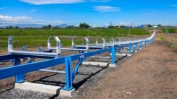 Jalur
penyangga sistem ban berjalan (conveyor belt support structure)