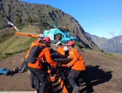 Helikopter FINNS Search & Rescue berhasil evakuasi wisatawan terluka dari Gunung Rinjani
